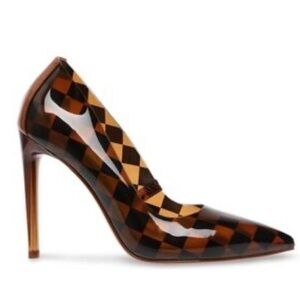 Women's Steve Madden Atlanta Multi Slip On Pointed Toe Checkered Detailed 7